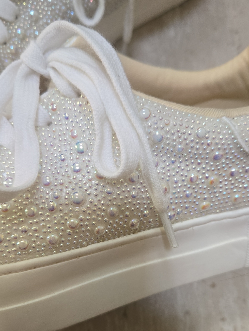 Betsey Johnson Sidny "Blinged Out" Trendy Sneakers - Picture 3 of 12
